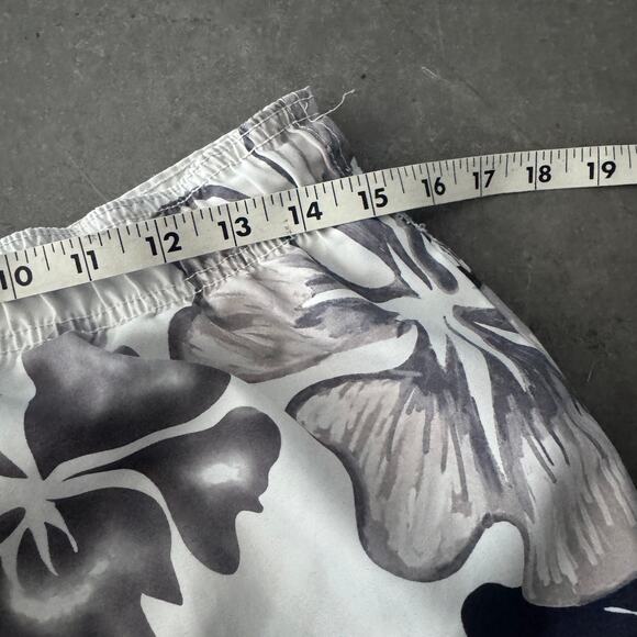 Vintage Y2K Ocean Pacific Surf Drawstring Black Floral Swim Shorts Trunks M - Picture 4 of 5